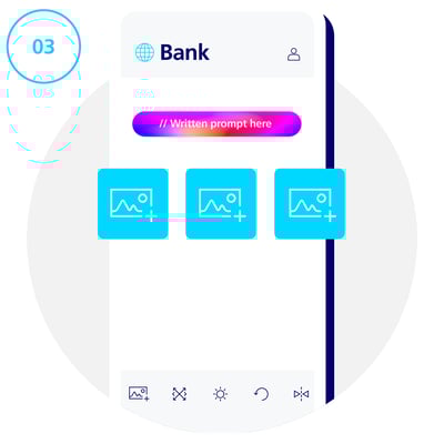 Image prompt selection screen in Convego® Card Designer