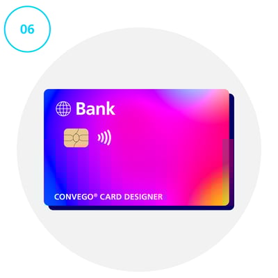 Customized payment card example from Convego® Card Designer Customized payment card example from Convego® Card Designer