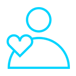 A human and a heart A human and a heart